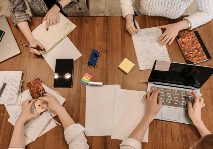 People working in office