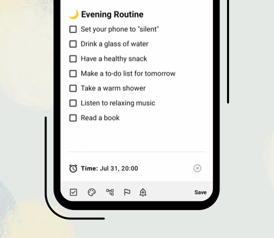Planndu evening template