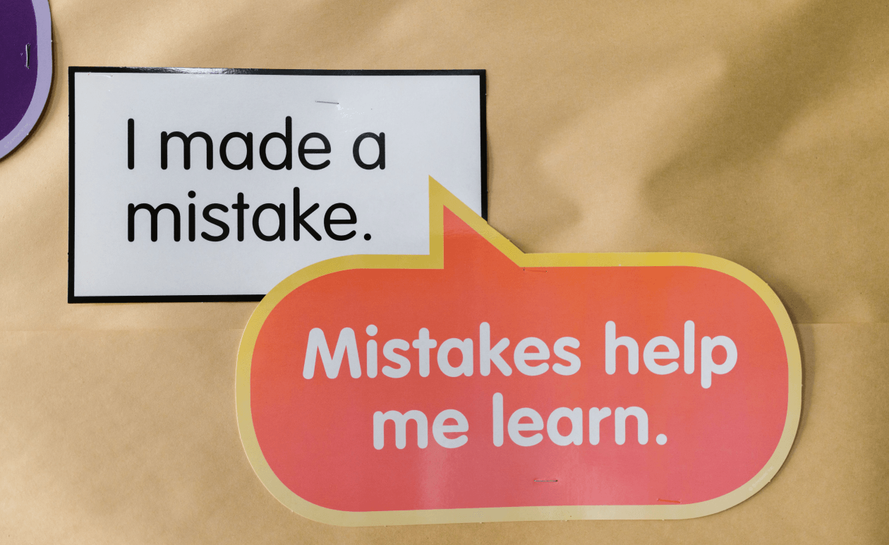 Paper speech bubble with text