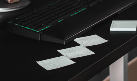 Paper on the table